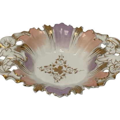 Antique Carl Tielsch C.T. Altwasser Porcelain Rococo Revival Centerpiece Bowl Germany c. 1890–1910