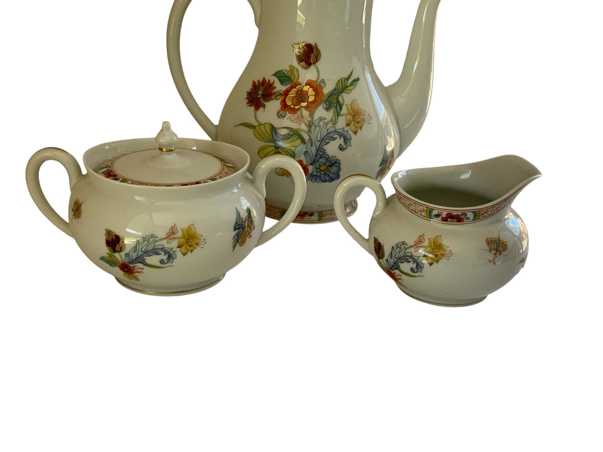 Vintage Haviland Limoges Cathay Coffee Pot Creamer Sugar Set Made in France 1973-1991
