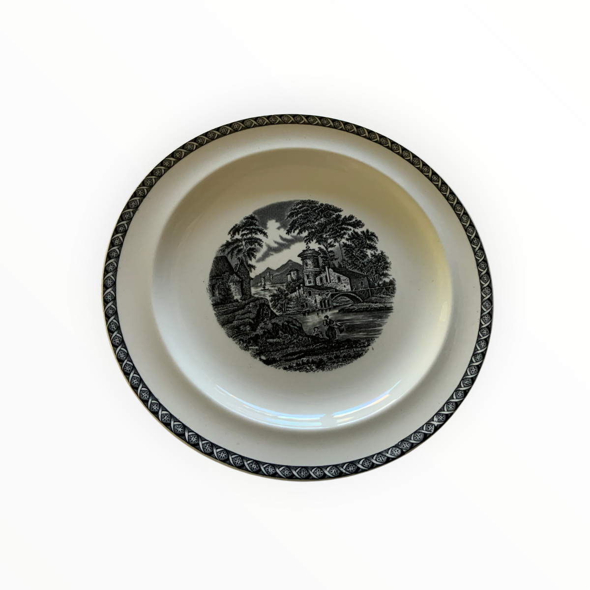 Vintage Wedgwood Lugano Black 51-Piece Dinnerware Set England 1962–1980