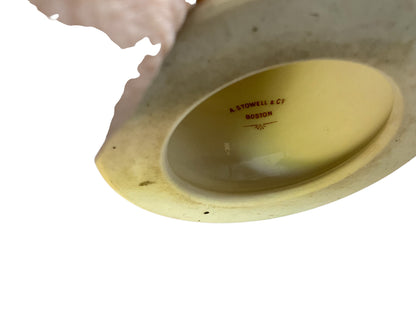 Antique 14" Royal Worcester Snake Handle Ewer Shape 137 A. Stowell Boston Blush Ivory Made in England c. 1880s-1890s