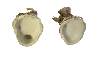 Fine Pair of Antique Meissen First-Quality Porcelain Rococo Figurines Made in Germany c. 1860-1890