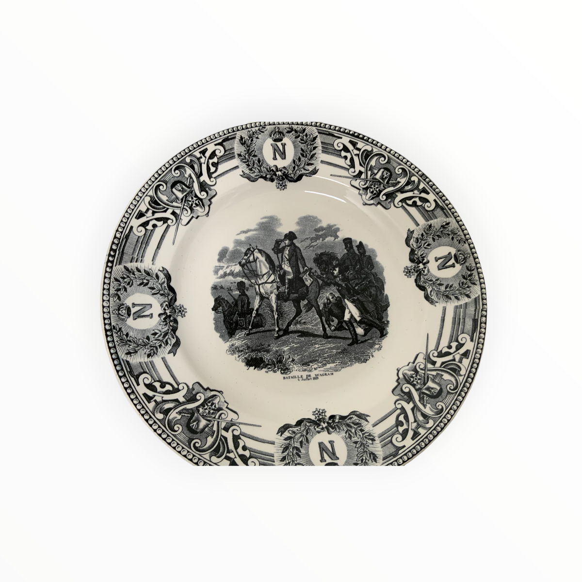 Boch Frères La Louvière Napoleon Commemorative Plates Set of 12 Belgium c. 1920s-1930s