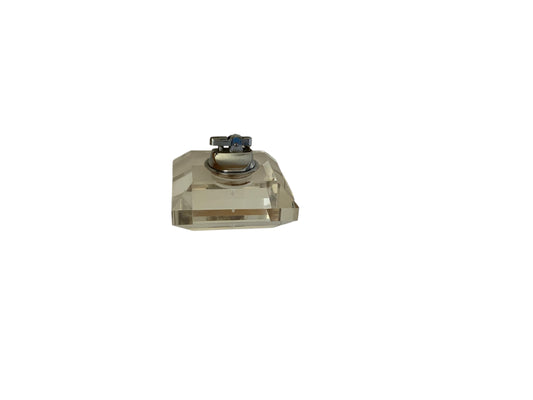 Vintage Mid Century Modern Lucite Block Table Lighter – Clear Acrylic Geometric Desk Lighter Made in Japan 1960s