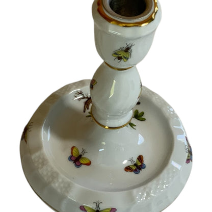 Vintage Herend Rothschild Bird Single Candlestick Holder 7915/RO Mint Condition Made in Hungary 1996