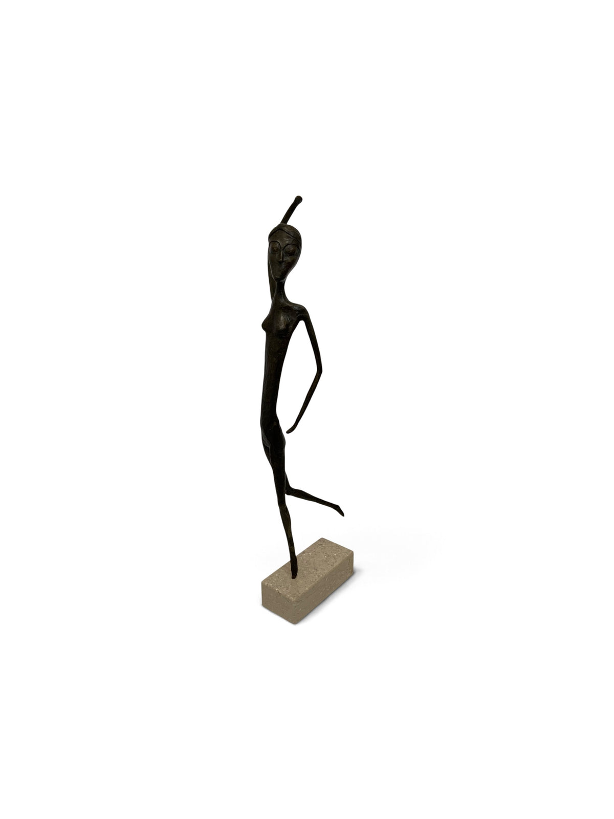 Aharon Bezalel Israeli Modernist Bronze Female Nude Sculpture, Late 1950s–1960s
