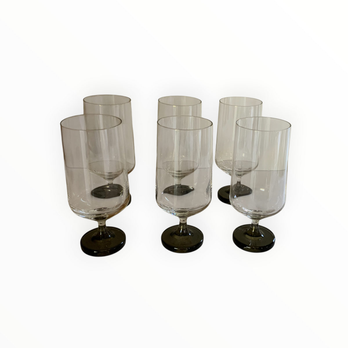 Vintage Rosenthal Variation Smoke Pilsner Beer Glasses Set of 6 Mid-Century Germany c. 1960s