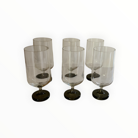Vintage Rosenthal Variation Smoke Pilsner Beer Glasses Set of 6 Mid-Century Germany c. 1960s