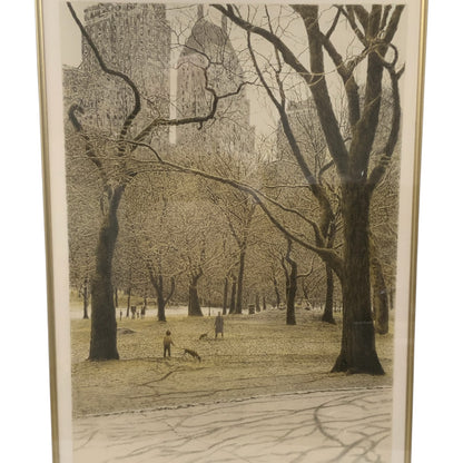 Harold Altman “Central Park South” Signed & Numbered Lithograph 86/285 USA 1985