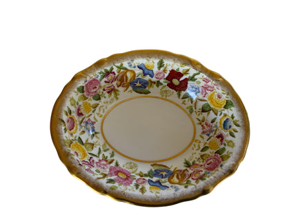 Vintage Hammersley "Queen Anne" Bone China Oval Vegetable Serving Bowl England 1940s-1950s