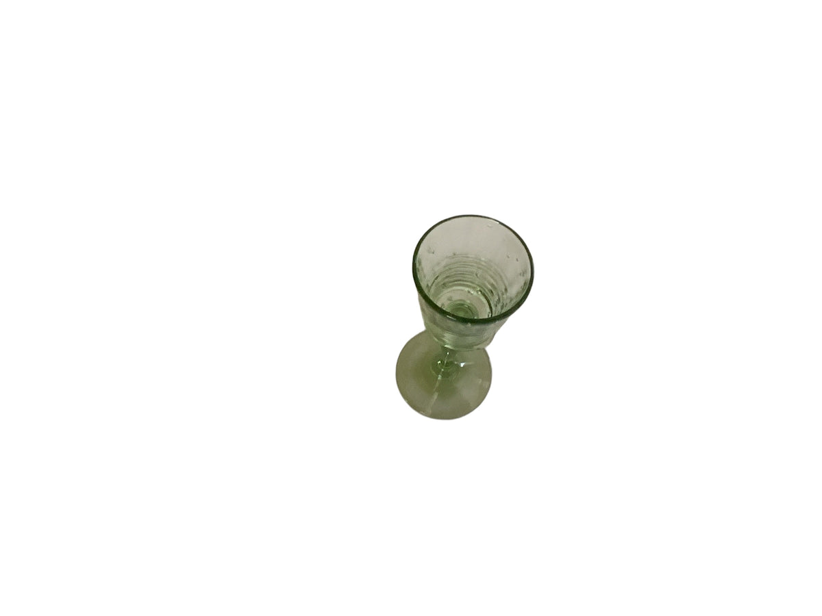 Antique Steuben Frederick Carder Spanish Green Threaded Cordial Glass Shape No. 6359 USA c. 1925