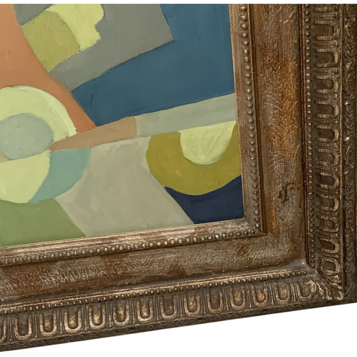 Mid-Century Modern Cubist Abstract Still Life Painting on Canvas Signed “Daler” USA c. 1945–1965