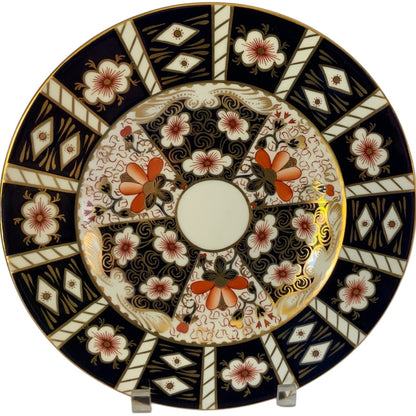Vintage Royal Crown Derby Traditional Imari Bone China Dinner Plate Pattern 2451 Made in England 1921-1964