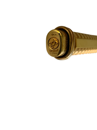 Vintage Must de Cartier Trinity Vendôme Oval Gold Plated Ballpoint Pen Made in France 1980s