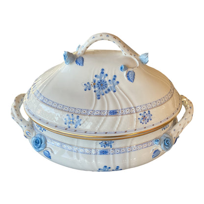 Herend Blue Garden WB-3 157-Piece Hand-Painted Porcelain Estate Dinner Service for 20 Hungary 1980s