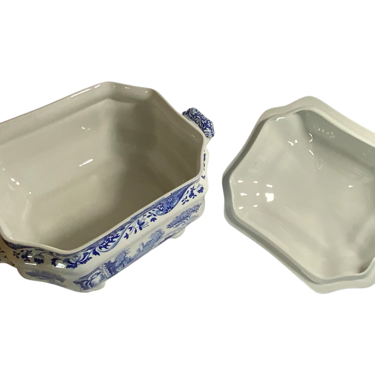 Vintage Authentic Spode Blue Italian Large Soup Tureen w/Lid England c.2000-2009