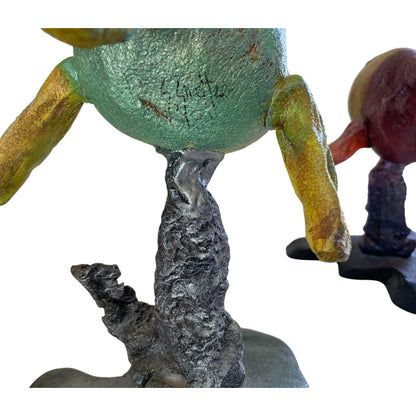 Vintage Steven Lee Smeltzer Set of 4 Signed Fish Fantastico Stoneware Sculptures Maui 1980s-1990s