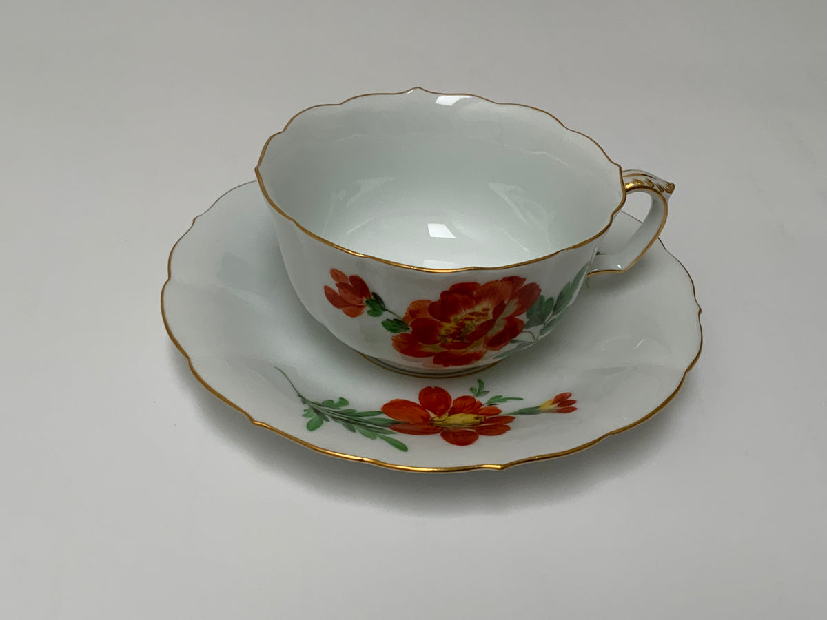 Vintage Rare Meissen Pfeiffer Period 25-Piece Multi-Floral Botanical Coffee & Dessert Service First Quality c1924-1934