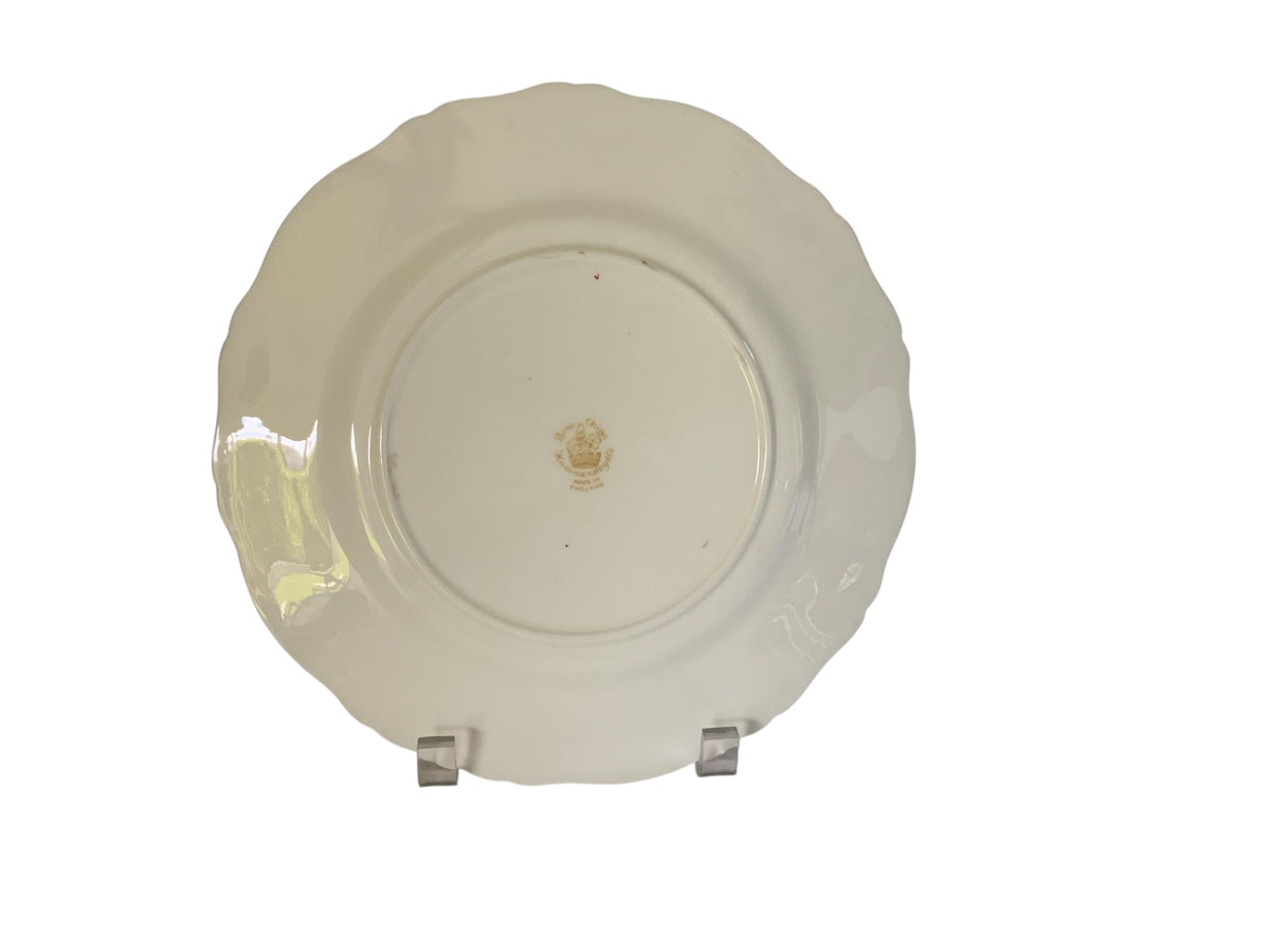 Vintage Hammersley "Queen Anne" Bone China 9" Coupe Luncheon Plate Made in England 1940s-1950s