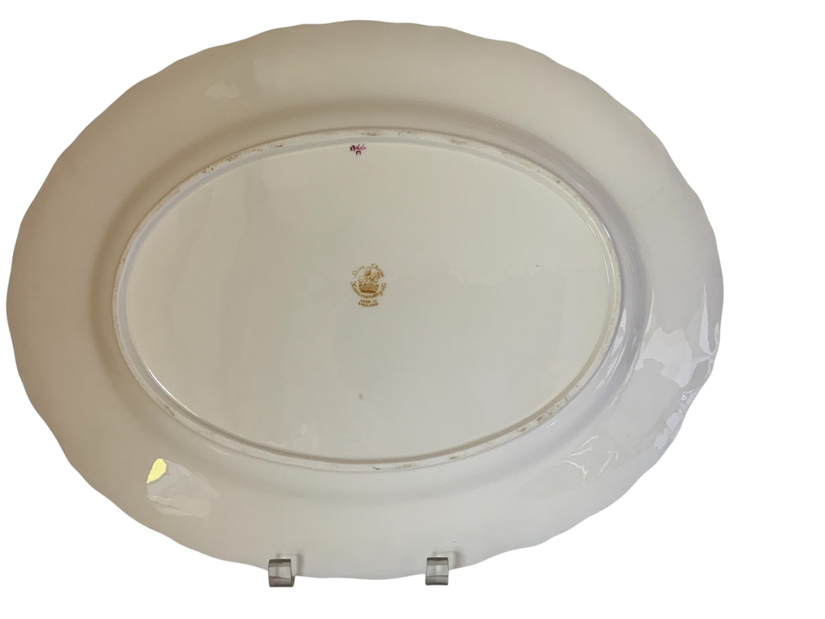 Vintage Hammersley "Queen Anne" Bone China 16" Oval Serving Platter Made in England 1940s-1950s