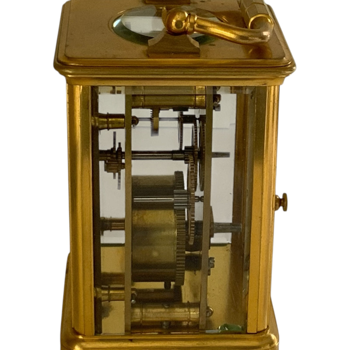 Antique Charles Oudin French Brass Gorge-Cased Timepiece Carriage Clock Paris c1860–1870 NOT TESTED