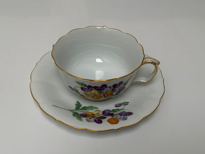 Vintage Rare Meissen Pfeiffer Period 25-Piece Multi-Floral Botanical Coffee & Dessert Service First Quality c1924-1934