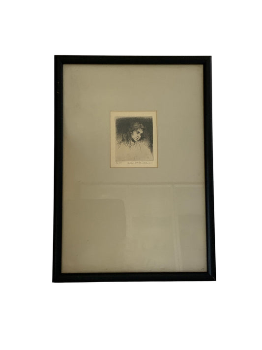 Antique Arthur William Heintzelman (1891-1965) “Maria” Signed Limited Edition Drypoint USA 1926