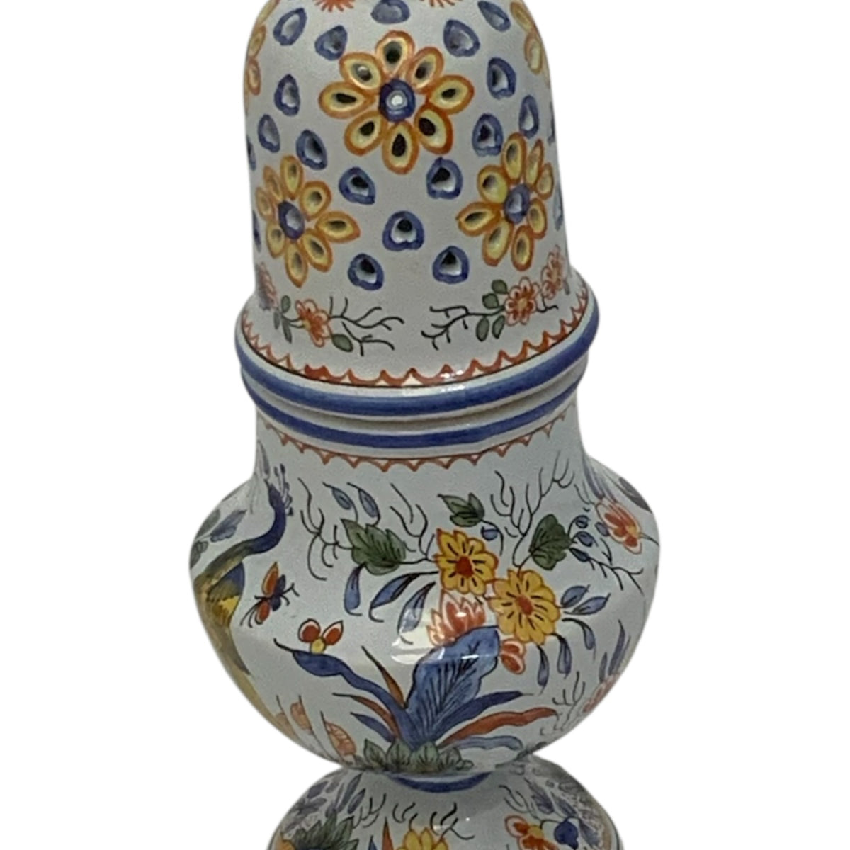 Vintage Tiffany & Co. Hand-Painted French Faience Muffineer Sugar Shaker No. 2896 Made in France 1980s
