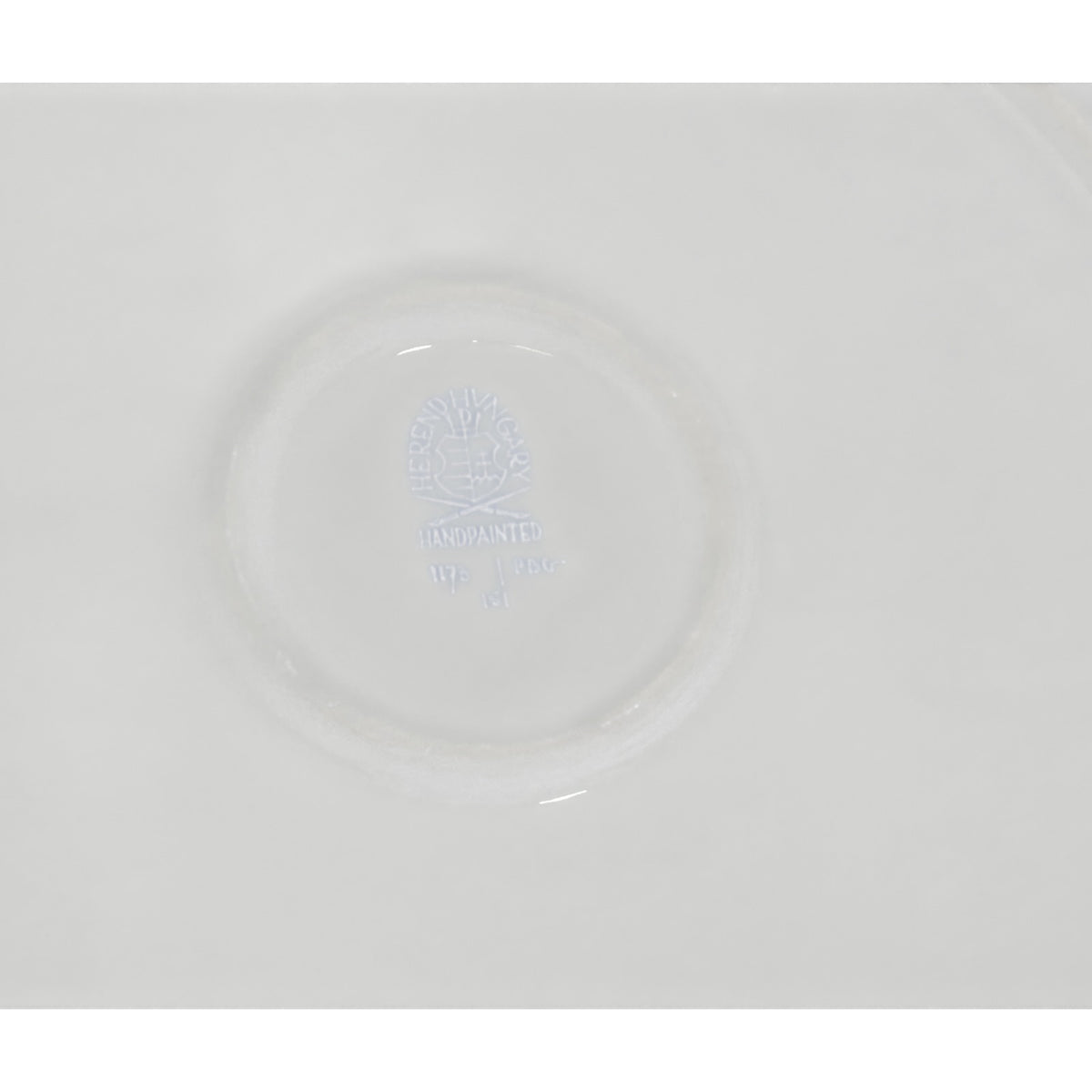Herend Blue Garland PBG Model 1173 Handled 12-Inch Chop Plate Round Serving Platter Hungary c. 1960-1980 Discontinued