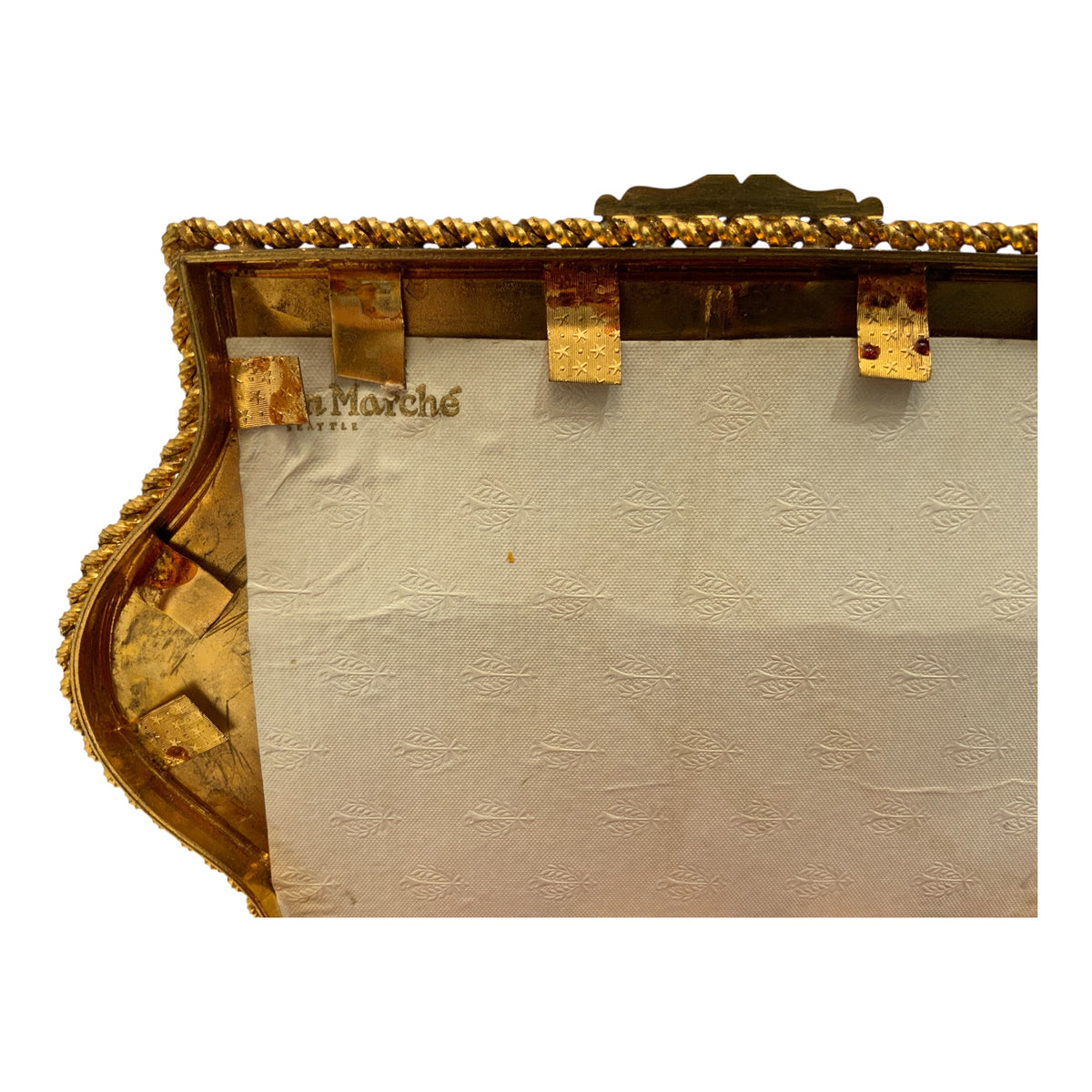 Antique French Gilt Metal Rococo Revival Jewelry Casket with Portrait Miniature France c. 1890–1920