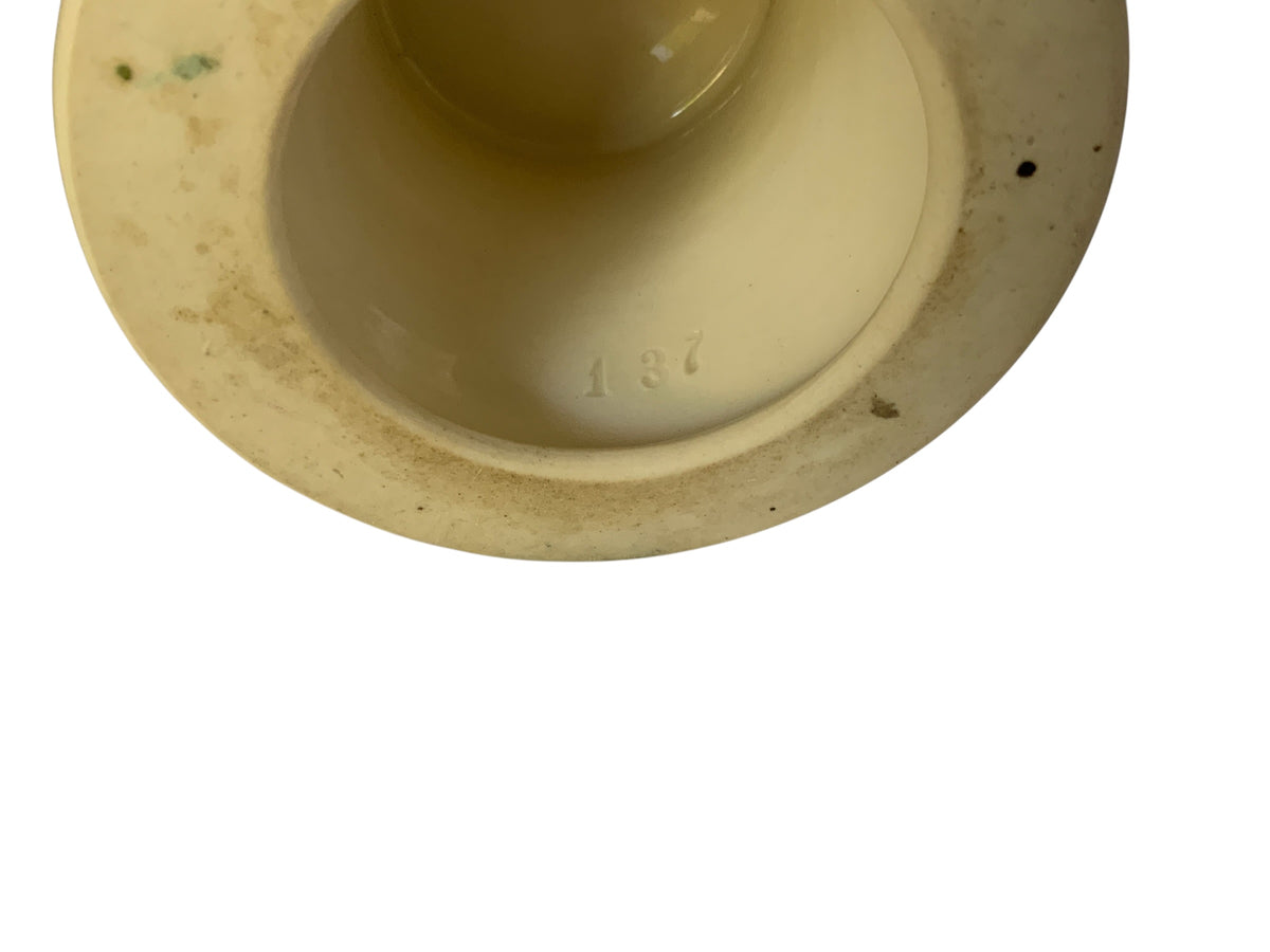 Antique 14" Royal Worcester Snake Handle Ewer Shape 137 A. Stowell Boston Blush Ivory Made in England c. 1880s-1890s