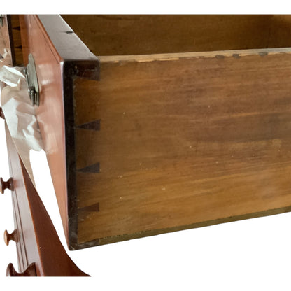 Antique American Federal Sheraton Southern Inlaid Cherry Chest of 5 Drawers USA circa 1815–1825