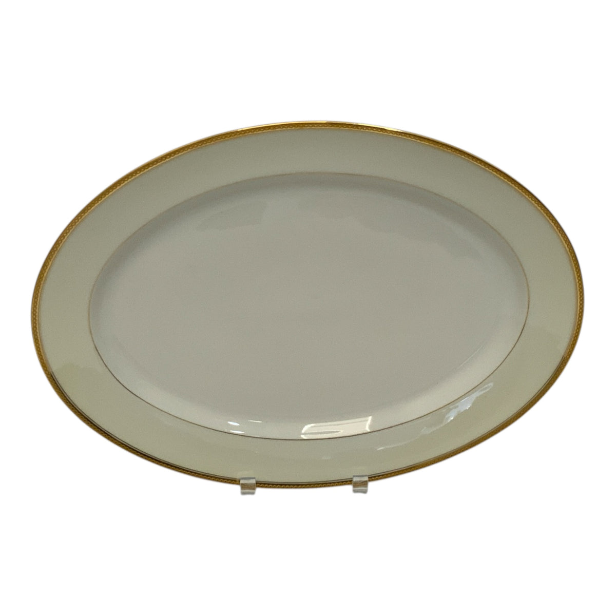 Antique Haviland & Co. Limoges France 16" Oval Serving Platter with Gold Border c. 1894-1931