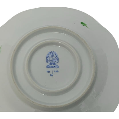 Herend Hungary Blue Garland (PBG) Round Covered Butter Dish with Rosebud Finial c. 1980s