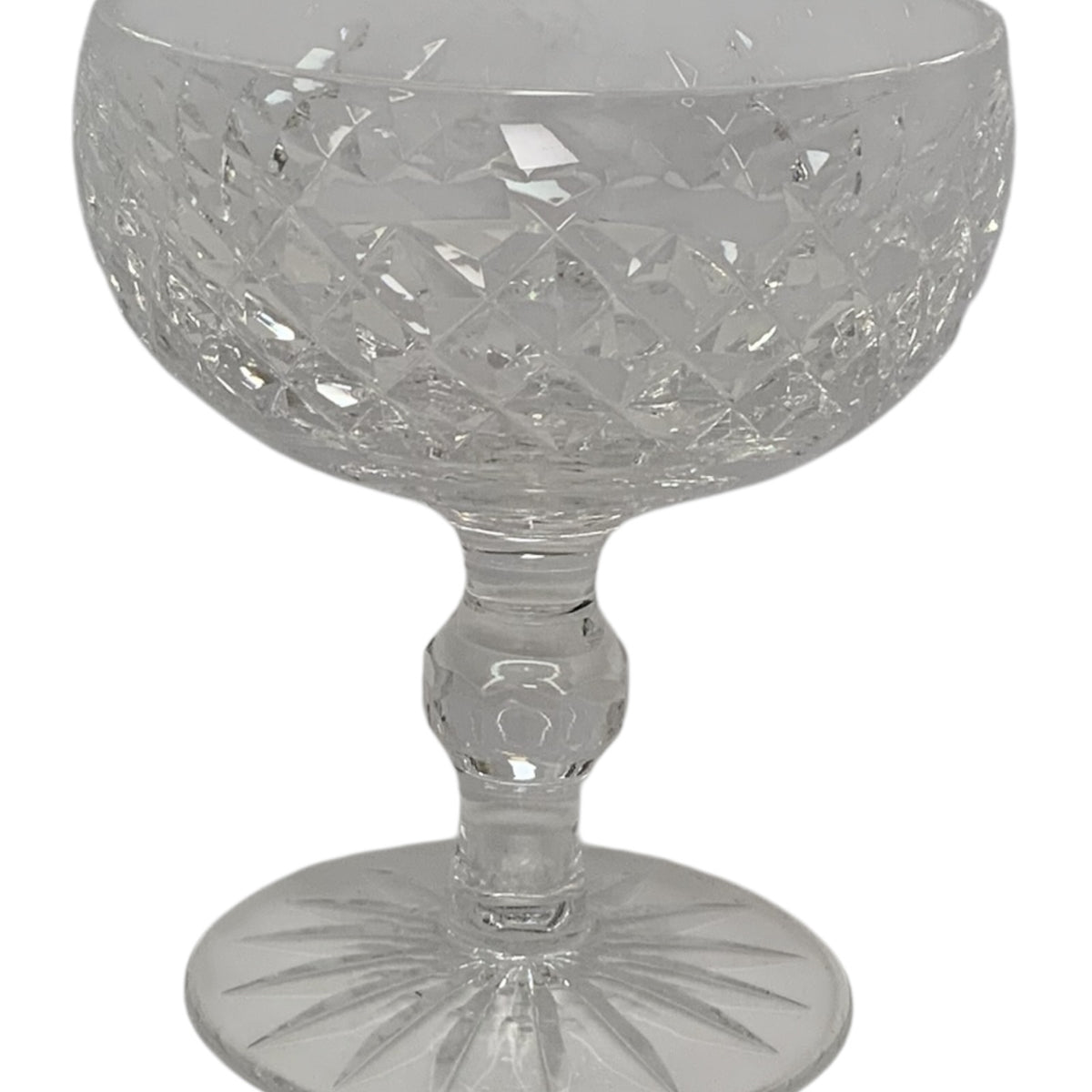 Vintage Waterford Crystal Boyne Cut Foot Champagne Tall Sherbet Glasses Set of 8 Ireland 1968-2017