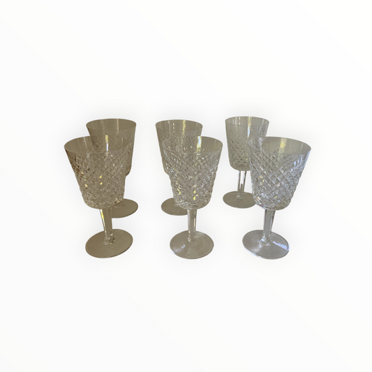 Vintage Waterford Crystal Alana Water Goblet Glasses Set of 6 Ireland 1952 - 2022
