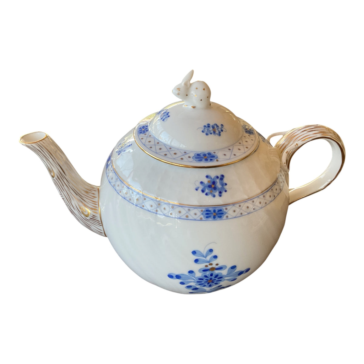 Herend Blue Garden WB-3 157-Piece Hand-Painted Porcelain Estate Dinner Service for 20 Hungary 1980s