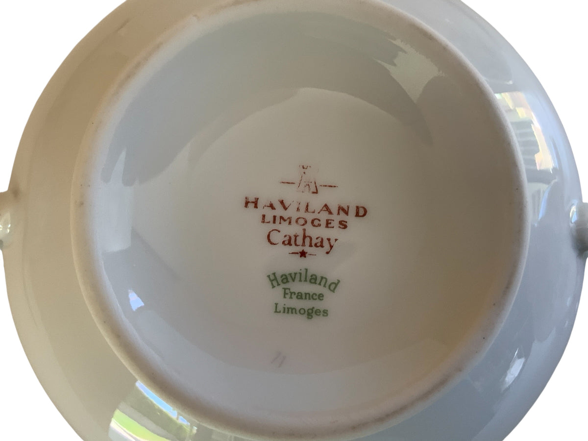 Vintage Haviland Limoges Cathay Coffee Pot Creamer Sugar Set Made in France 1973-1991