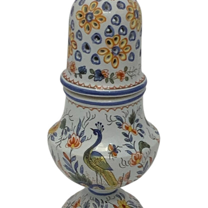 Vintage Tiffany & Co. Hand-Painted French Faience Muffineer Sugar Shaker No. 2896 Made in France 1980s
