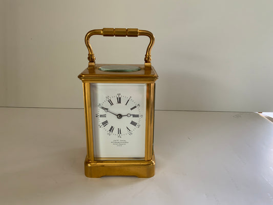 Antique Charles Oudin French Brass Gorge-Cased Timepiece Carriage Clock Paris c1860–1870 NOT TESTED