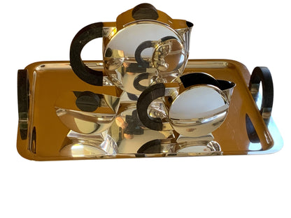 Christofle Silver-Plated Art Deco Tea Service Designed by Christian Fjerdingstad Ltd Ed 162/500 France, Circa 1933