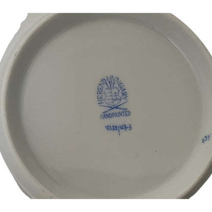 Pair of Large Herend Hungary Waldstein Blue #7239 Porcelain Cachepots 1948-1980s