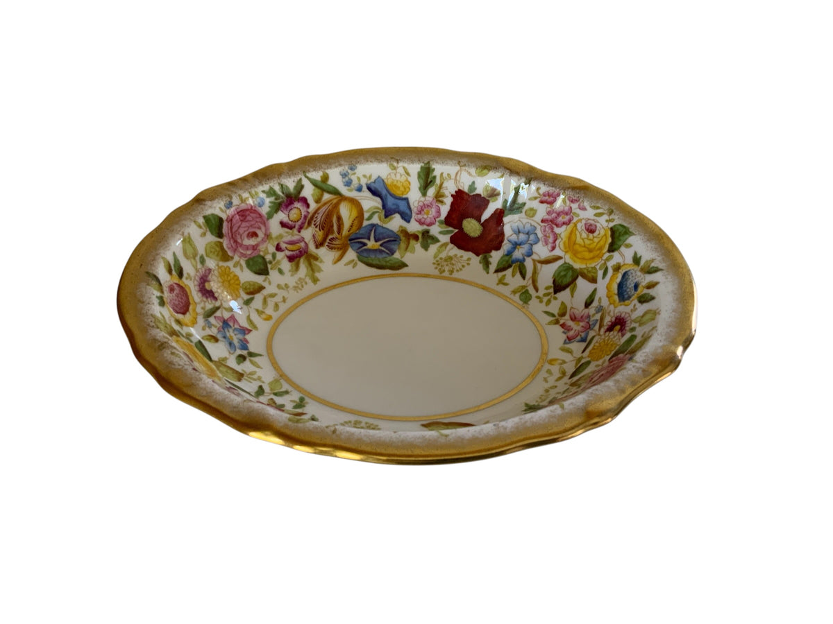 Vintage Hammersley "Queen Anne" Bone China Oval Vegetable Serving Bowl England 1940s-1950s