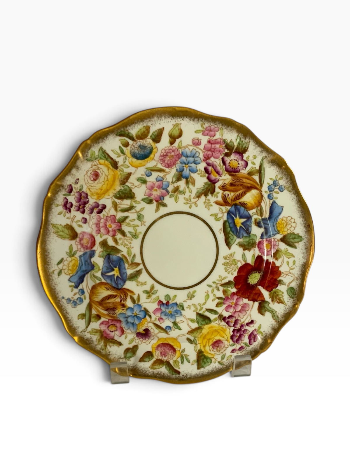 Vintage Hammersley "Queen Anne" Bone China 7.75" Salad Dessert Plate Made in England 1940s-1950s