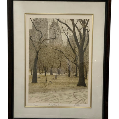 Harold Altman “Central Park South” Signed & Numbered Lithograph 86/285 USA 1985