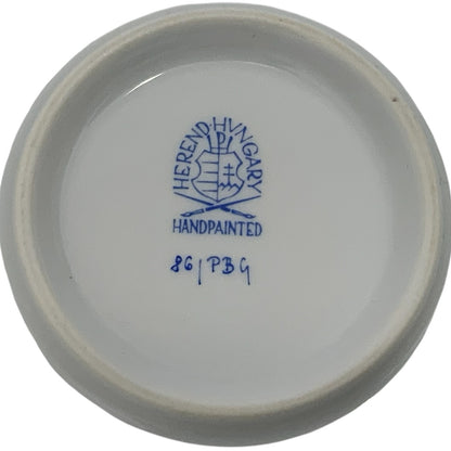 Vintage Herend Hungary Blue Garland PBG Round Covered Vegetable Dish Form 86 c. 1980s