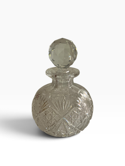 Antique Dorflinger "Marlboro" Pattern ABP Cut Glass Magnum Cologne Bottle 7.25" USA c1890–1910