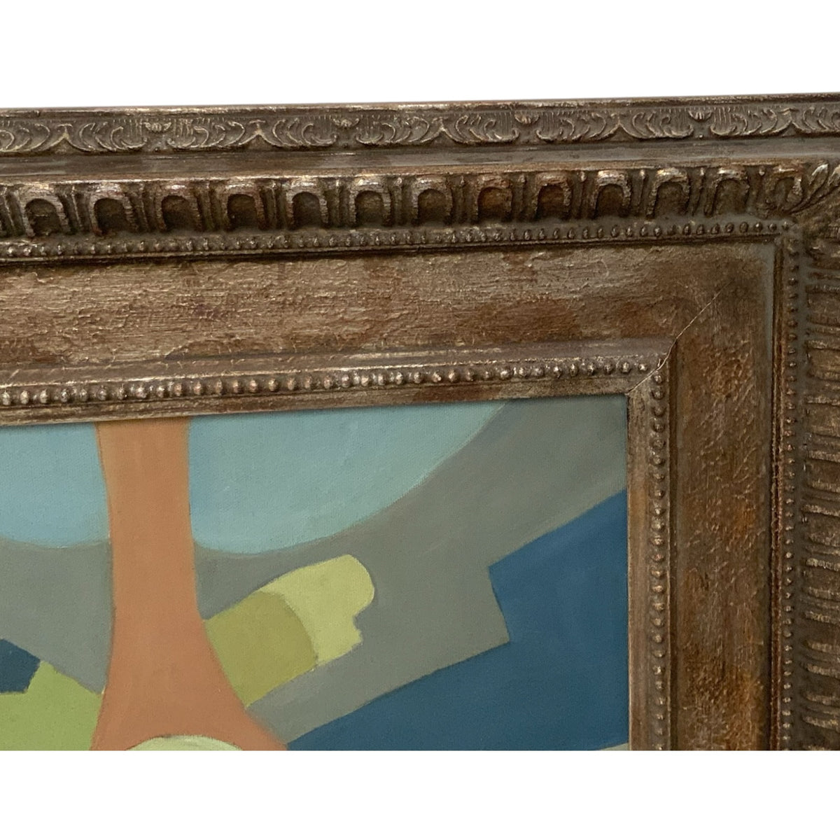Mid-Century Modern Cubist Abstract Still Life Painting on Canvas Signed “Daler” USA c. 1945–1965