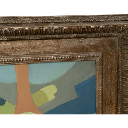 Mid-Century Modern Cubist Abstract Still Life Painting on Canvas Signed “Daler” USA c. 1945–1965