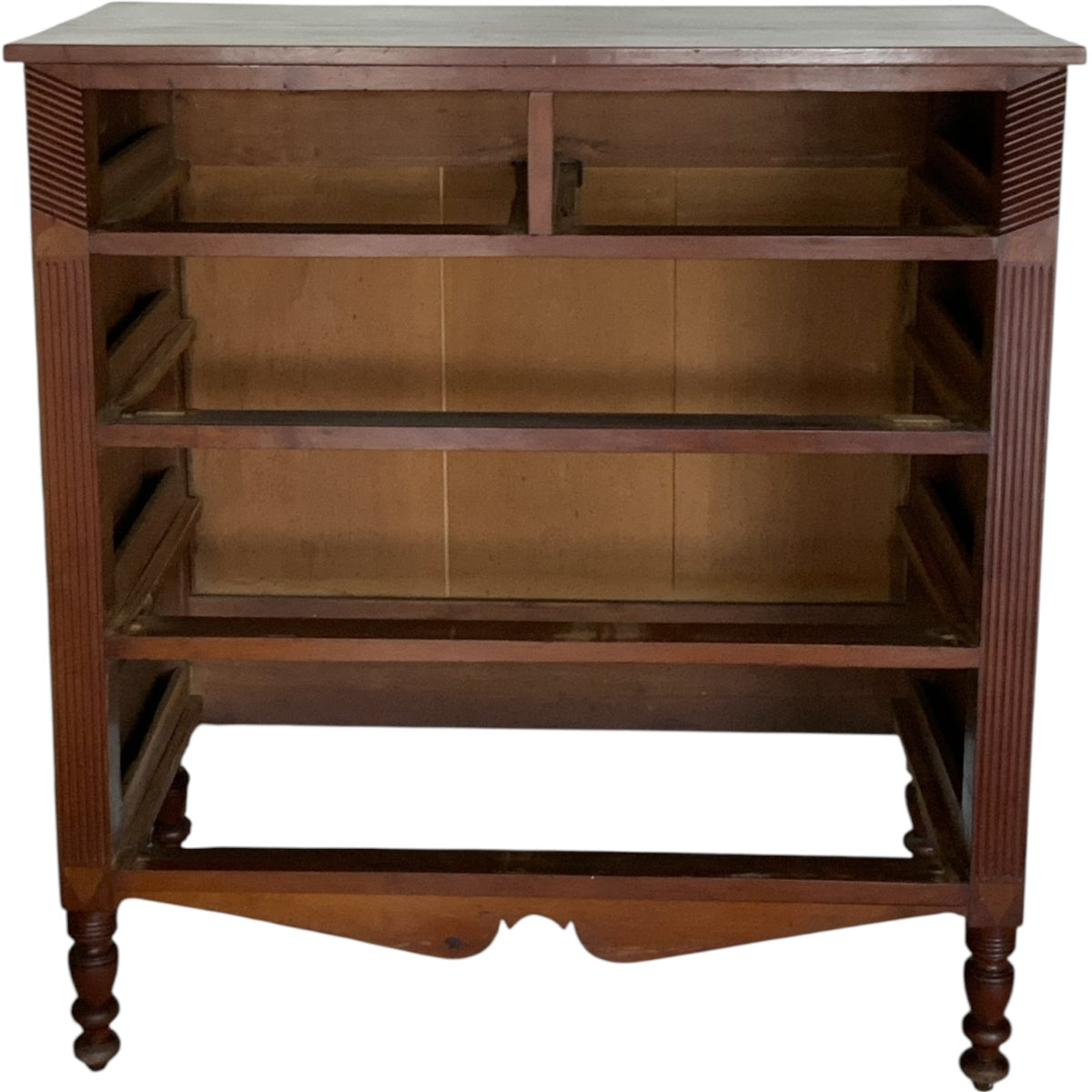 Antique American Federal Sheraton Southern Inlaid Cherry Chest of 5 Drawers USA circa 1815–1825