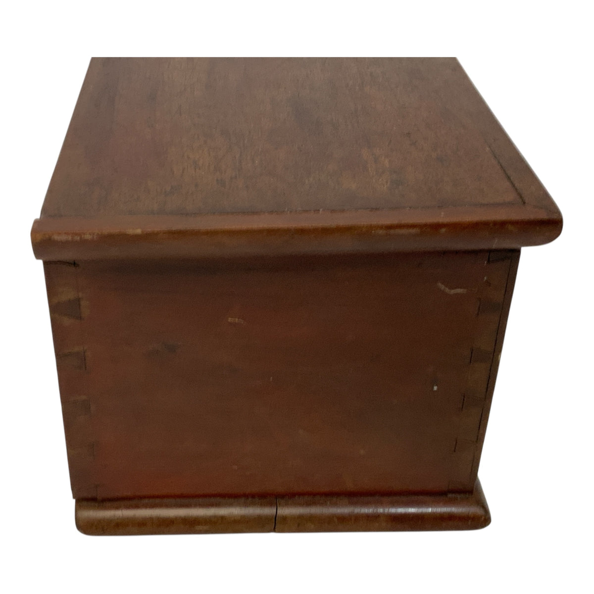 Antique 19th Century Mahogany Document Storage Box with Brass Lock c. 1850-1890